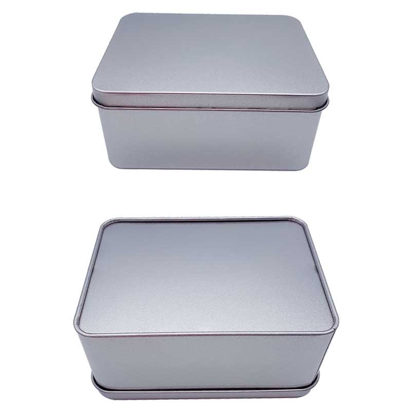 Cửa sổ hộp kim loại vuông lưu trữ hộp thiếc 125 * 90 * 60mm