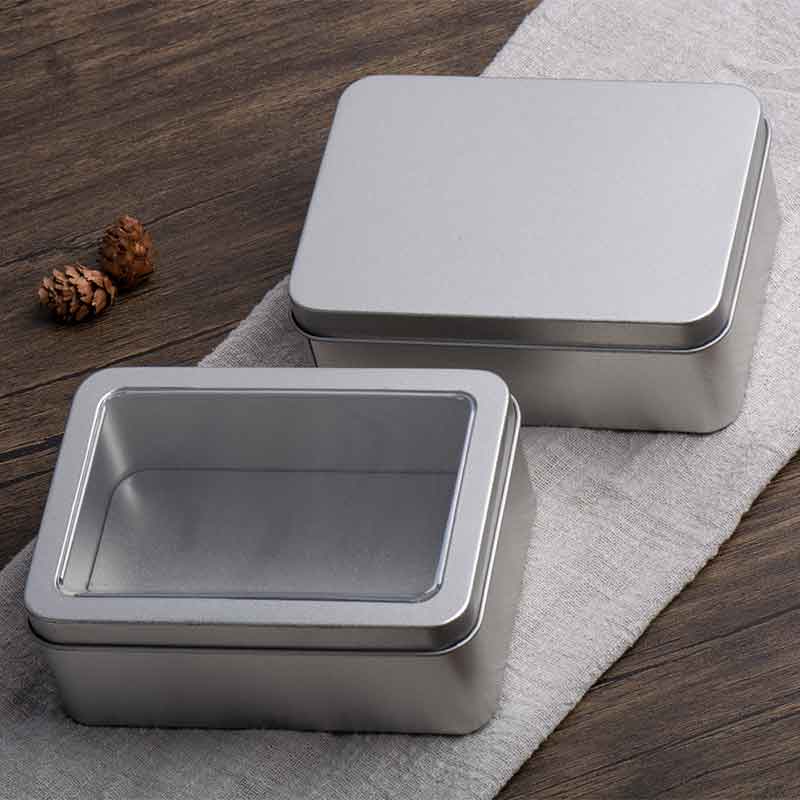 Lưu trữ xà phòng hộp kim loại cửa sổ quà tặng hộp thiếc 125 * 90 * 48mm