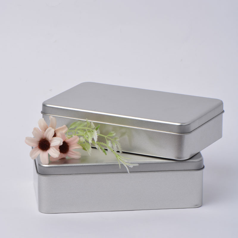 Hộp hình chữnhật thực phẩm Hộp lưu trữ kim loại Hộp kim loại 180 * 110 * 40mm